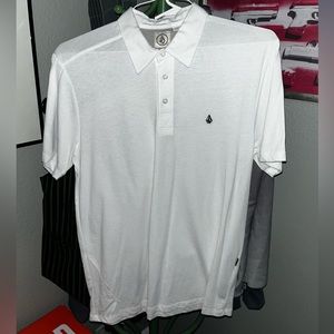Men’s Volcom White Polo, size Medium